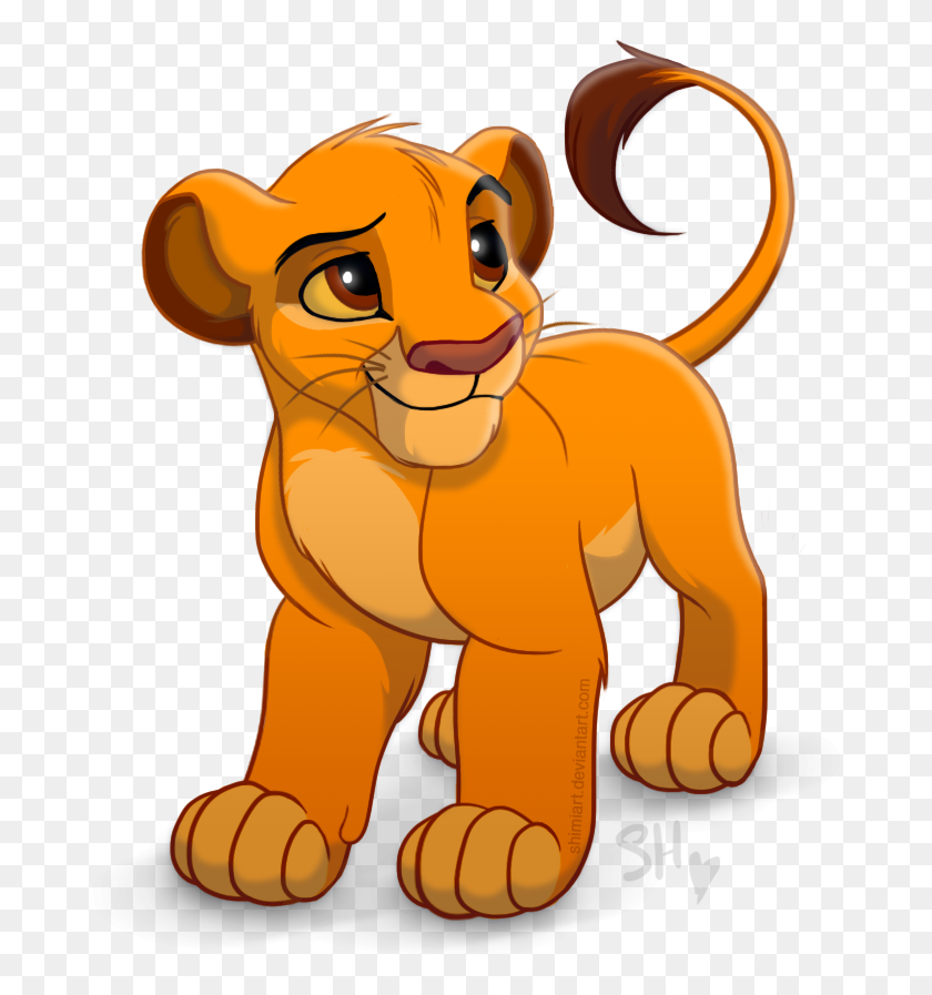 682x837 Cute Simba - Lion King PNG
