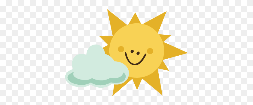 408x291 Cute Sun Clipart Group With Items - Cute Sunshine Clipart