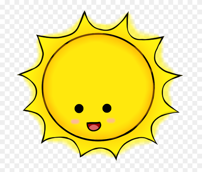 724x656 Cute Sunshine Cliparts Free Download Clipart Png - Sun Clipart Png