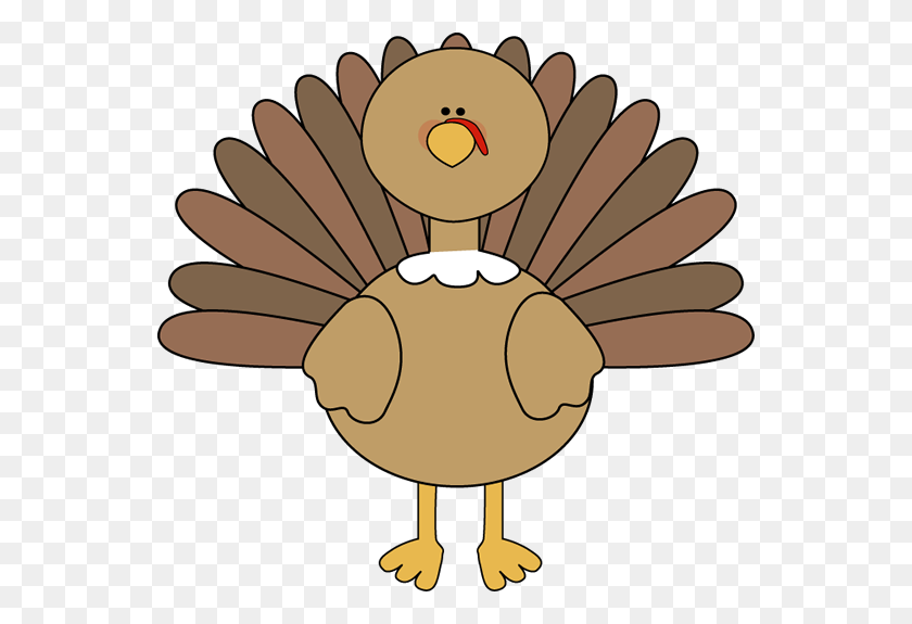 550x515 Cute Thanksgiving Turkey - Turkey Tracks Clipart