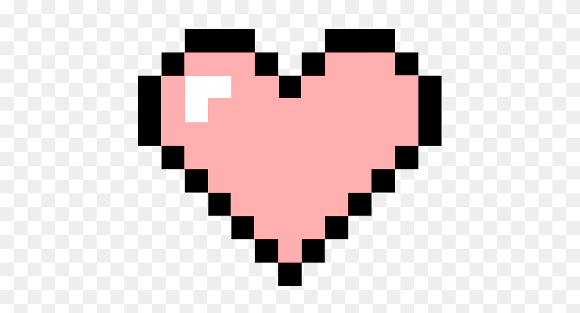 460x393 Cute Transparent Pixel Art - Heart PNG Transparent