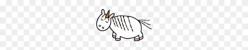 190x110 Cute Unicorn With Gold Horn - Gold Unicorn PNG