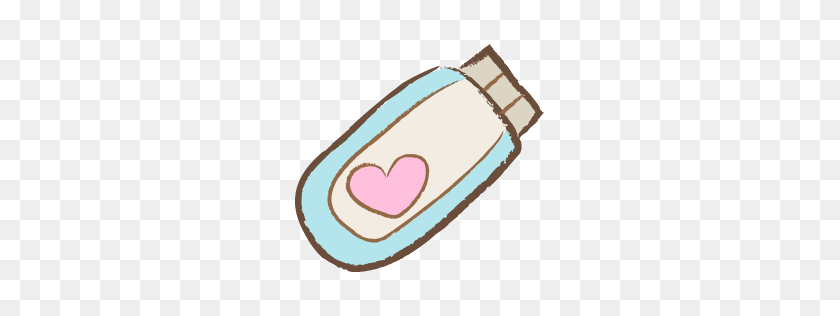 256x256 Cute Usb Heart Icon Png - PNG Cute
