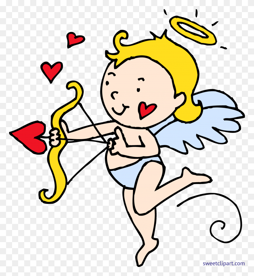 4582x5008 Cute Valentines Cupid Clip Art - Clipart Cupids