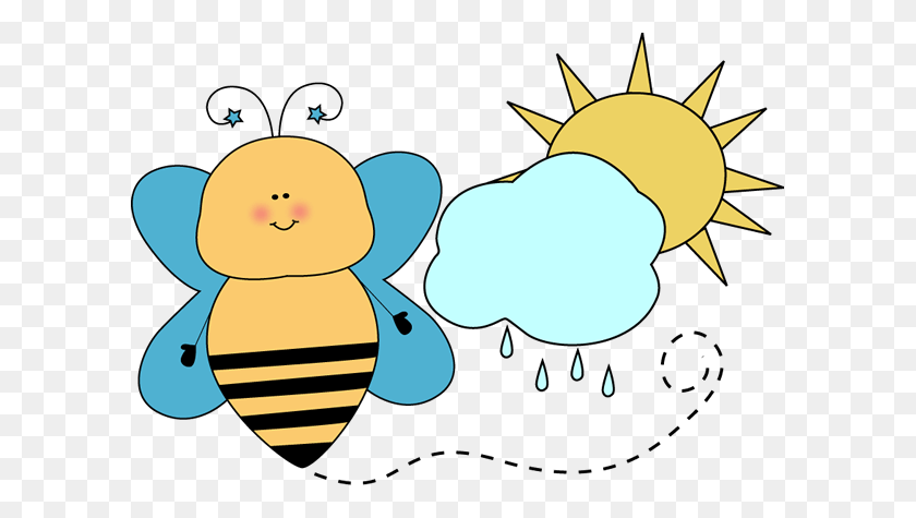 599x415 Cute Weather Cliparts - Spring Weather Clipart