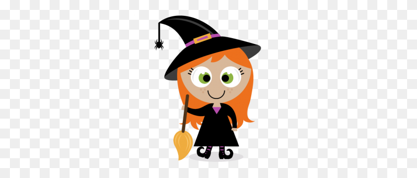 300x300 Cute Witch Clip Art - Witch On Broom Clipart