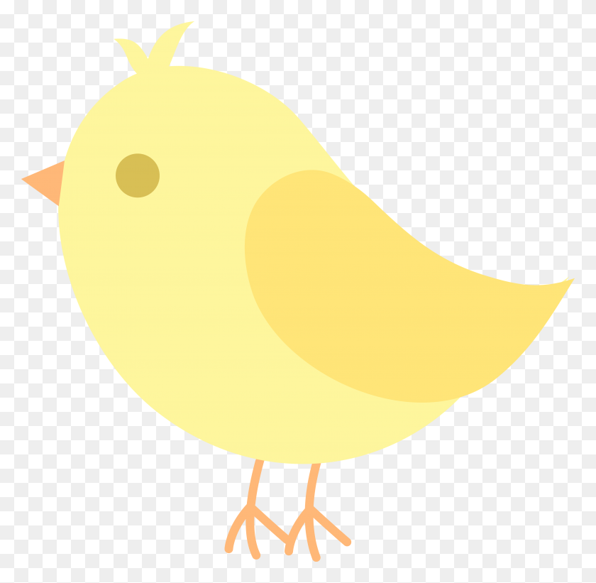 4621x4511 Cute Yellow Bird Clip Art - Yellow Bird Clipart