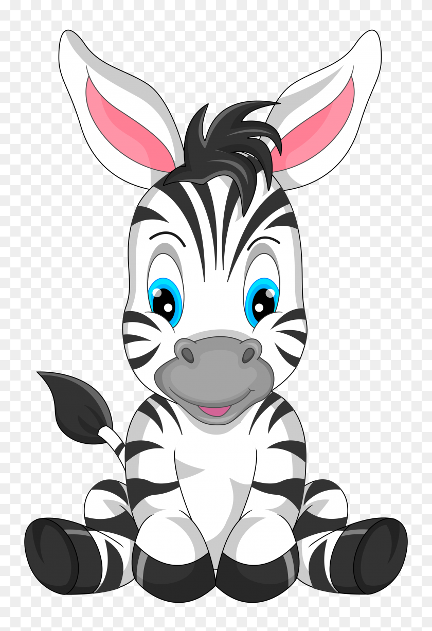 3295x4932 Cute Zebra Cartoon Png Clipart - Zebra Clipart PNG