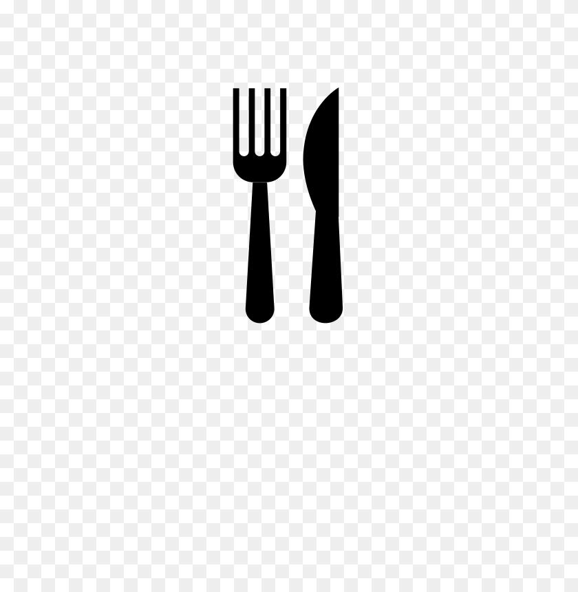 566x800 Cutlery Clip Art Download - Silverware Clipart Black And White