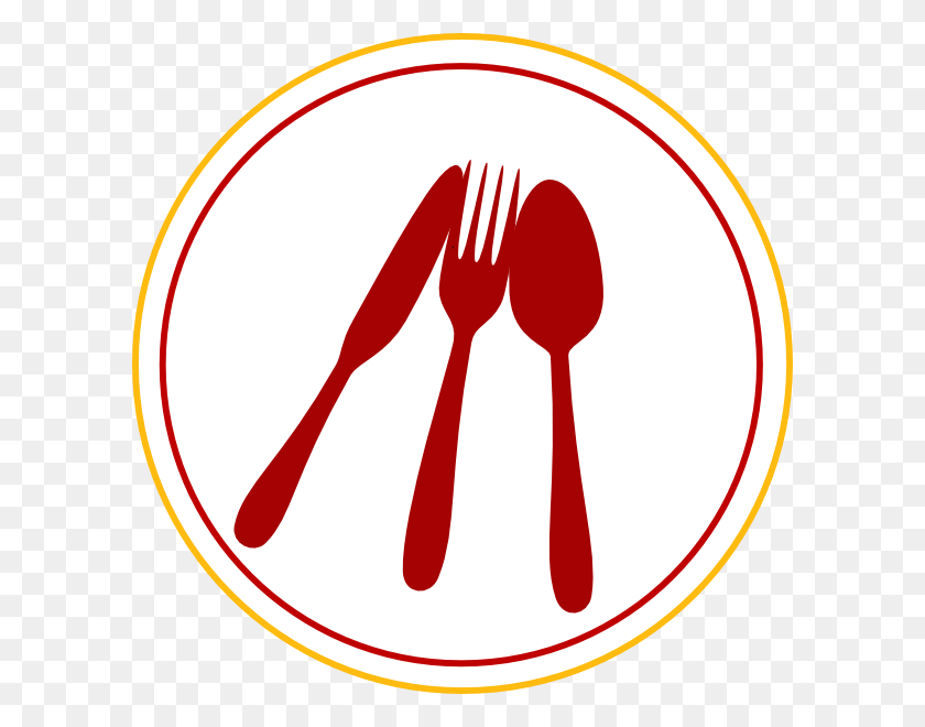 600x600 Cutlery Clipart Restaurant - Plate And Utensils Clipart