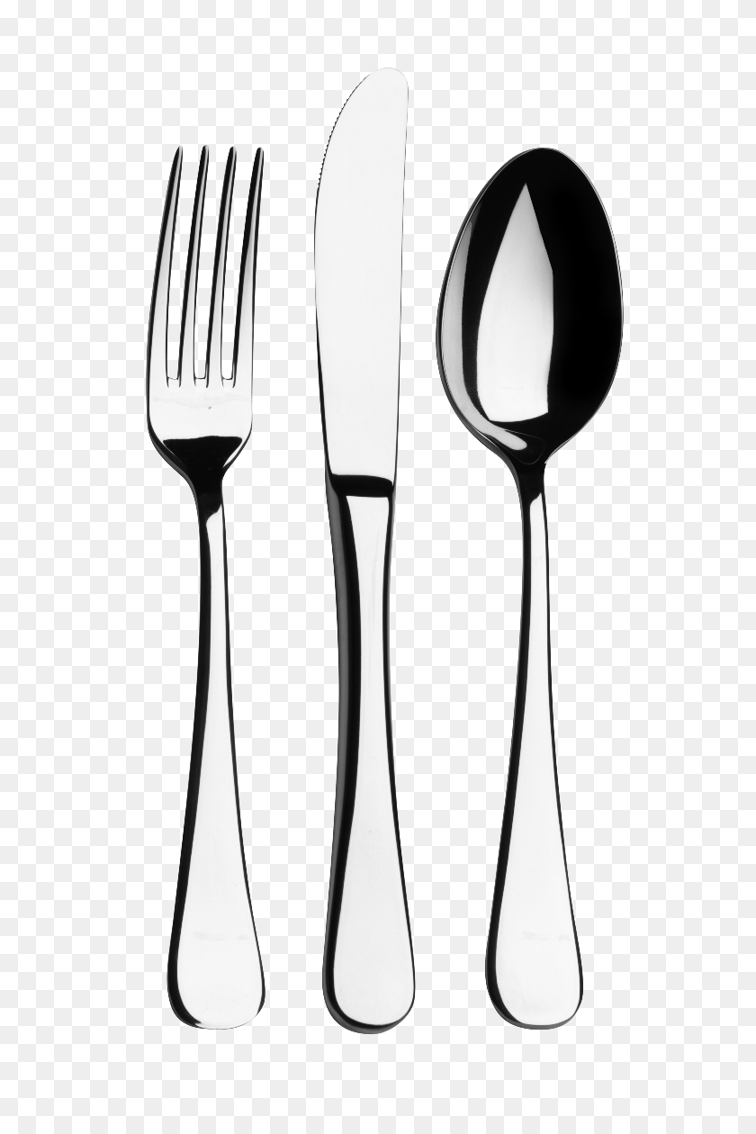 636x1200 Cutlery Set With Pieces - Fork And Knife PNG