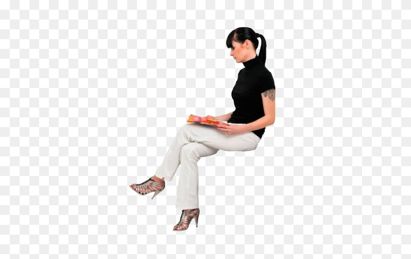 341x470 Cutout Woman Sitting Cutout People, People Cutout - Person Sitting In Chair PNG