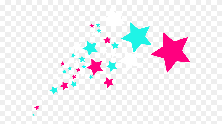 600x411 Cyan And Purple Shooting Stars Transparent Png - Stars Background PNG