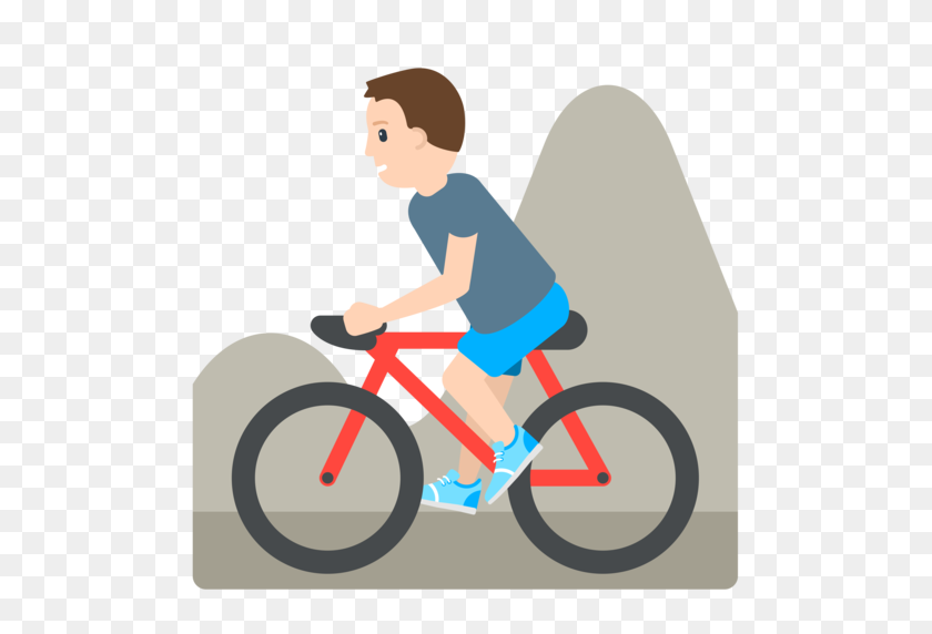 512x512 Велосипедный Клипарт Emoji - Девушка На Велосипеде
