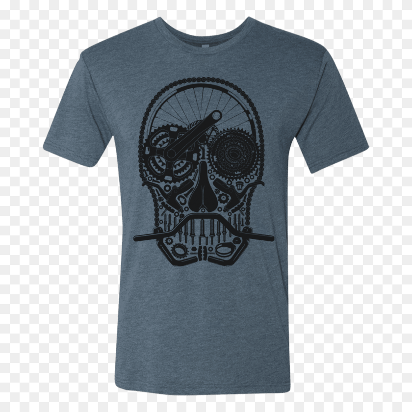 1155x1155 Cycling 'skull Face' Crew Neck T Shirt - Skull Face PNG