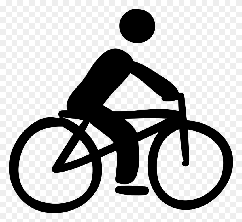 982x896 Велосипедист На Велосипеде Значок Png Скачать Бесплатно - Велосипедист Png