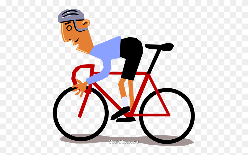 480x467 Cyclist Racing Royalty Free Vector Clip Art Illustration - Racing Tire Clipart