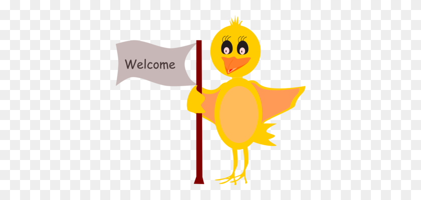 378x340 Cygnini Duck Line Art Goose Water Bird - Welcome Sign Clipart