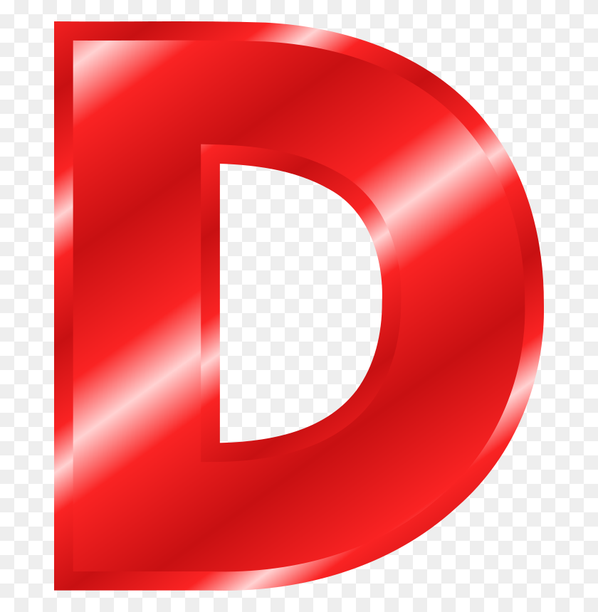 688x800 D Letter Logo Png - Red Effect PNG