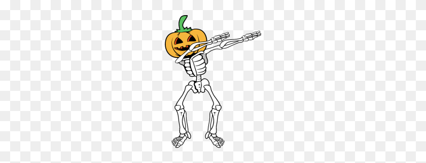 190x263 Вытирая Мазок Танцы Хэллоуин Скелет Тыквы - Танцующий Скелет Png
