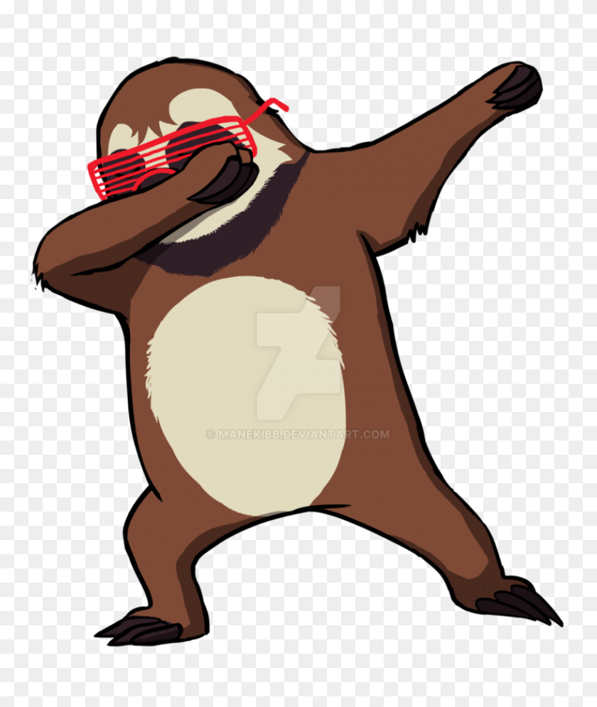 816x979 Dabbing Sloth Cute Dab Dance - Sloth PNG