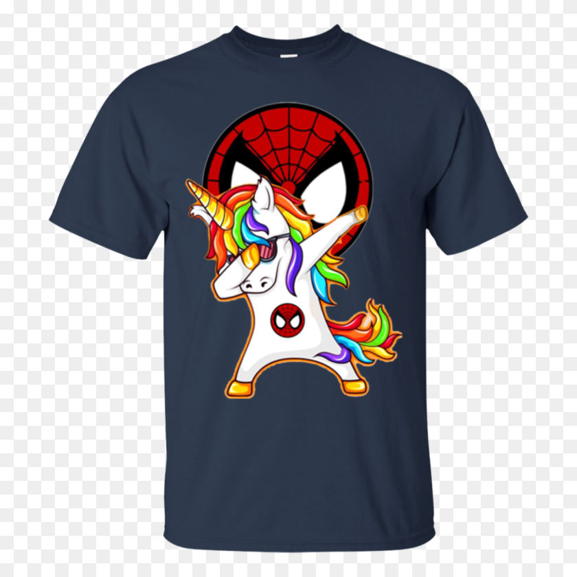 1155x1155 Dabbing Unicorn Loves Spiderman T Shirt Hoodie Sweater Men - Dabbing Unicorn PNG