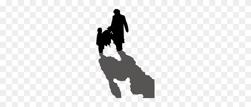195x297 Dad And Son Carrying Christmas Tree Clip Art - Father And Son Clipart