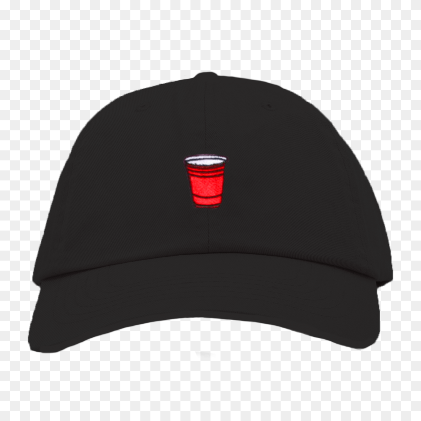 1080x1080 Dad Hat Black Red Cup Nation - Dad Hat PNG