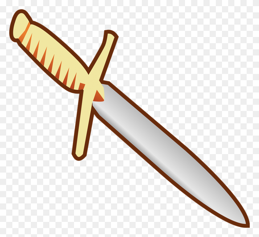 792x720 Dagger Clipart Old Knife - Toothpick Clipart