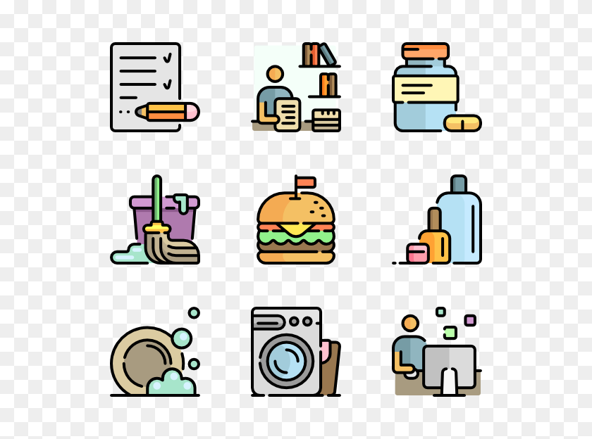 600x564 Daily Icons - Daily Routine Clipart