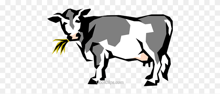 480x301 Dairy Cow Royalty Free Vector Clip Art Illustration - Milk Cow Clipart