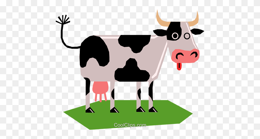 480x390 Dairy Cow Royalty Free Vector Clip Art Illustration - Dairy Clipart