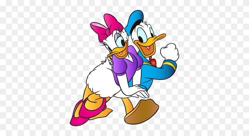 400x400 Daisy And Donald Dancing Transparent Png - Daisy PNG
