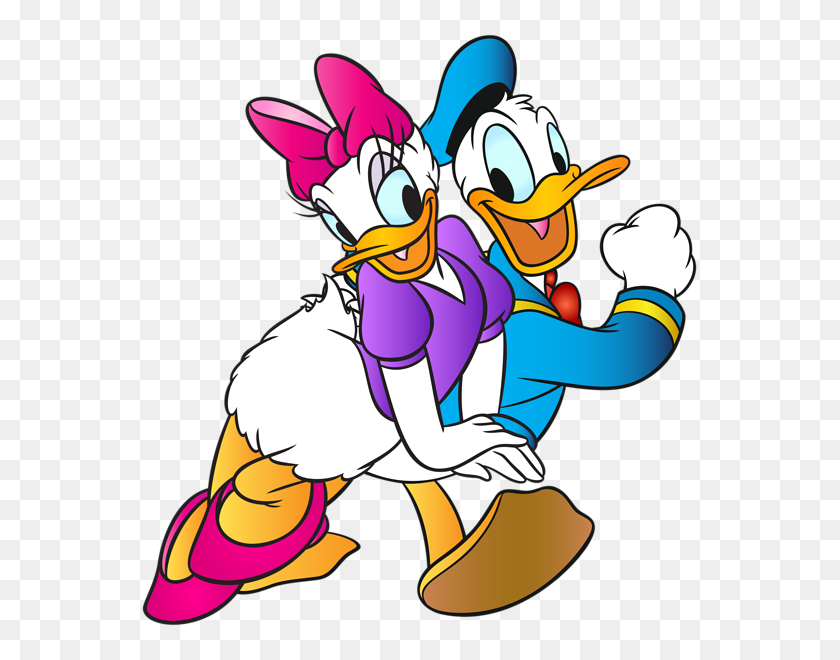 563x600 Daisy And Donald Duck Png Image - White Daisy PNG