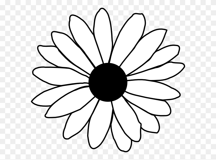 600x562 Daisy Black And White Clipart Clip Art Images - Daisy Scout Clip Art