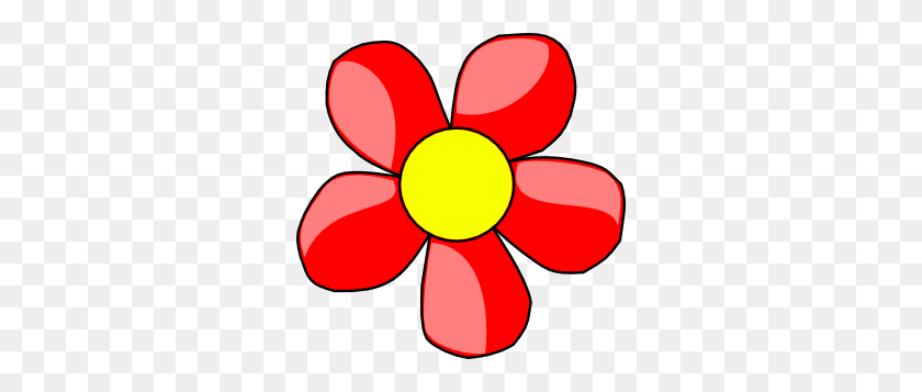 300x297 Daisy Clipart Red - Flower Bed Clipart