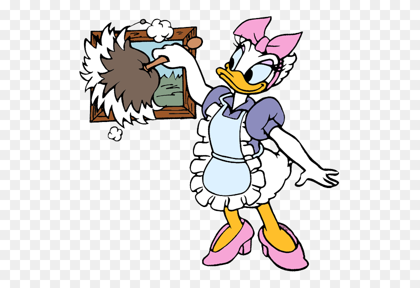 524x516 Daisy Dusting Pixels Donald Daisy Duck - Dusting Clipart