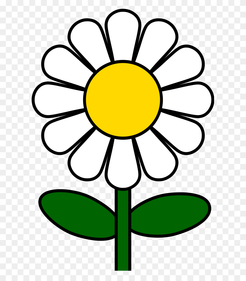 623x900 Daisy Flower Clip Art - Rose Outline Clipart