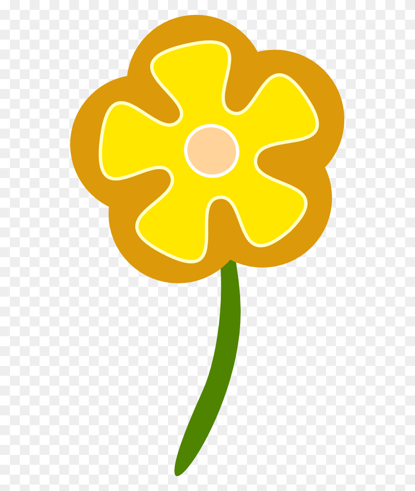 555x933 Daisy Flower Clip Art - Yellow Flower Clipart