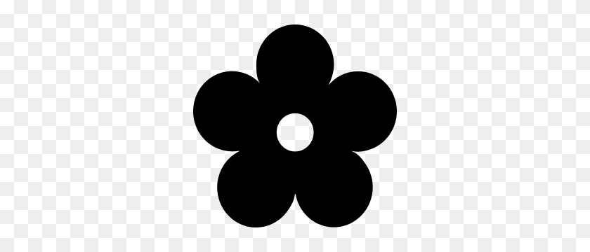 300x300 Daisy Flower Peace Sign Sticker - Daisy Clipart Black And White