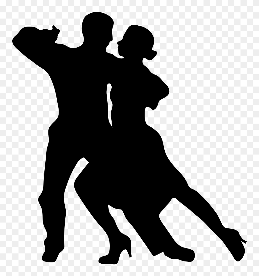 7484x8000 Dance Couple Clipart Silhouette Transparent - Rifle Clipart Black And White