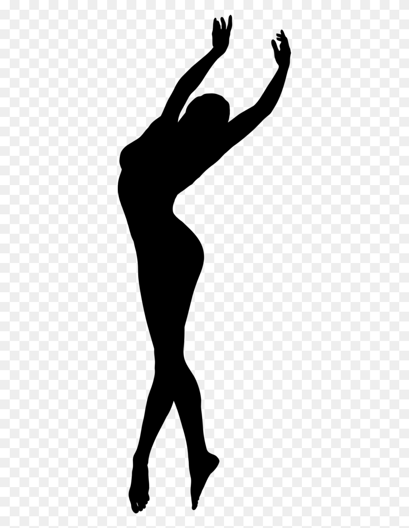 356x1024 Dance Silhouettes Clipart Picture Of A Girl Dancing Winging - Dance Silhouette Clip Art