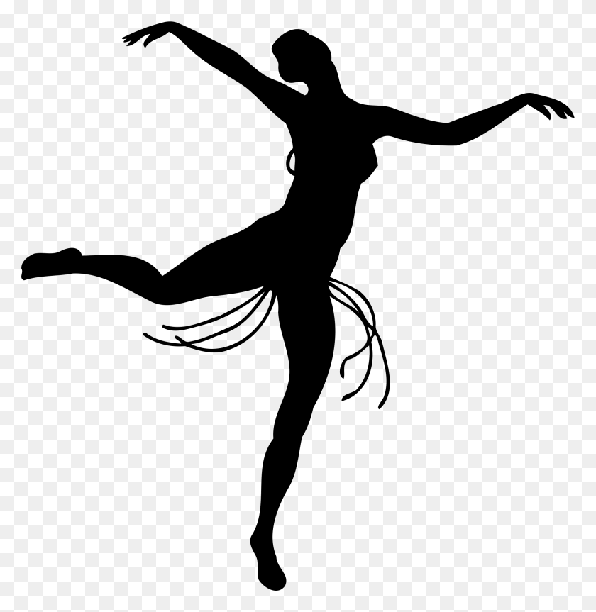 2307x2376 Dancer Silhouette In Pose Vector Clipart Image - Free Dance Clip Art