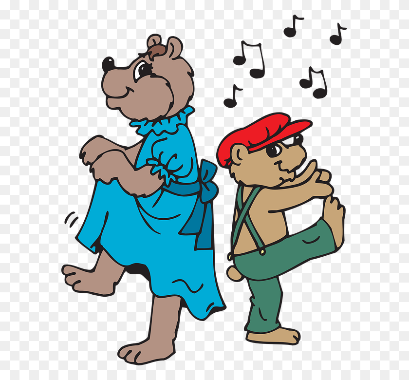 587x720 Dancing Bears Conneaut Area Chamber Of Commerce - Music And Movement Clipart