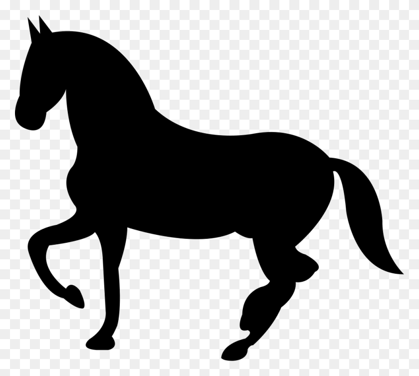 980x872 Танцующий Черный Конь Форма Вид Сбоку Значок Png Скачать Бесплатно - Значок Лошадь Png
