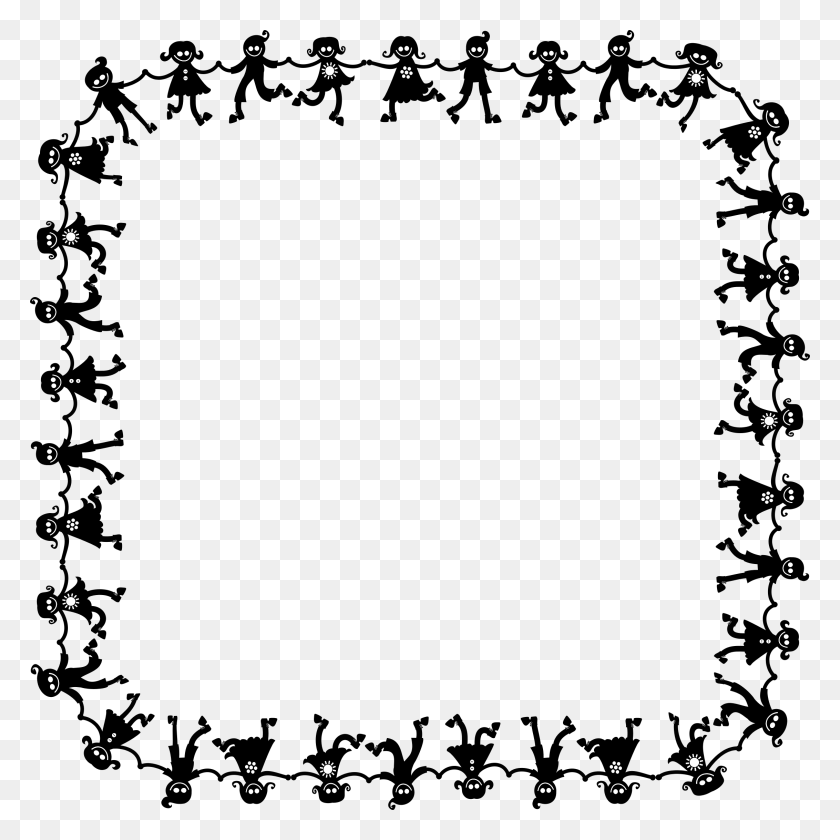 2264x2264 Dancing Clipart Frame - Dance Clipart Black And White