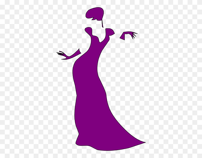 372x598 Dancing Clipart Purple - Clipart De Danza Moderna