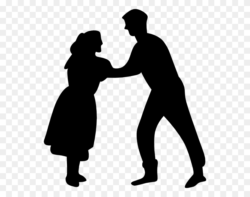 546x600 Dancing Couple Fifties Clip Art Free Vector - Dating Clipart