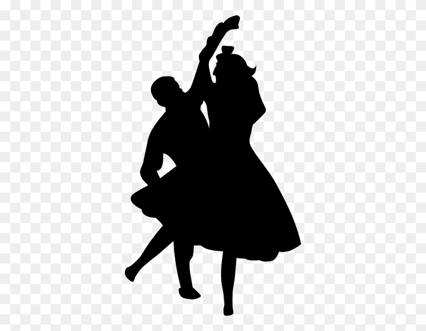 348x593 Dancing Couple Fifties Clip Art Free Vector Dance - Pineapple Black And White Clipart