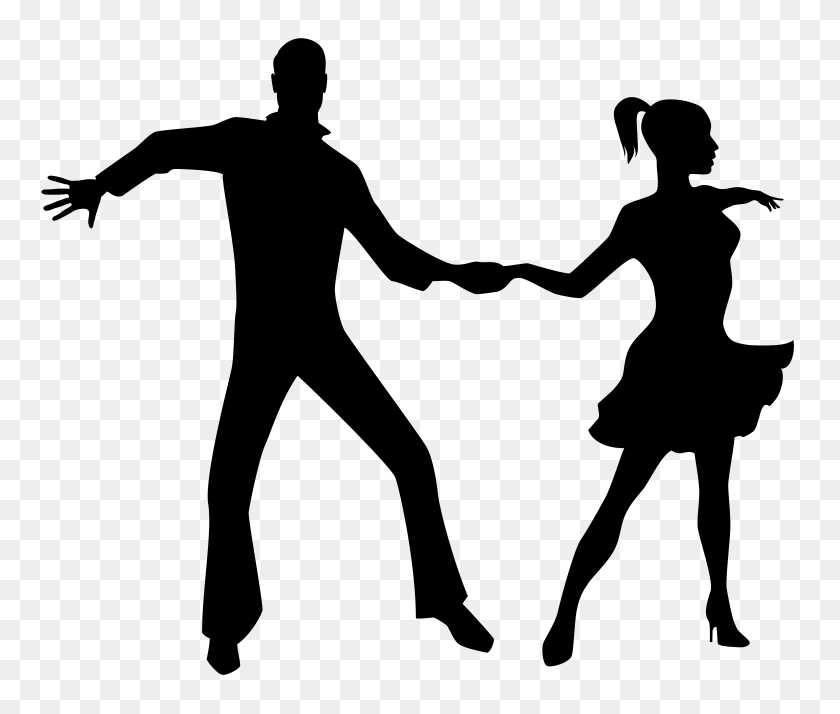8000x6715 Dancing Couple Silhouette Png Transparent Clip Art Image - School Dance Clipart